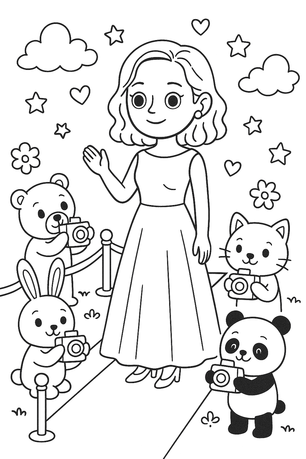 Marion Cotillard sur le tapis rouge, acclamée par des peluches photographes