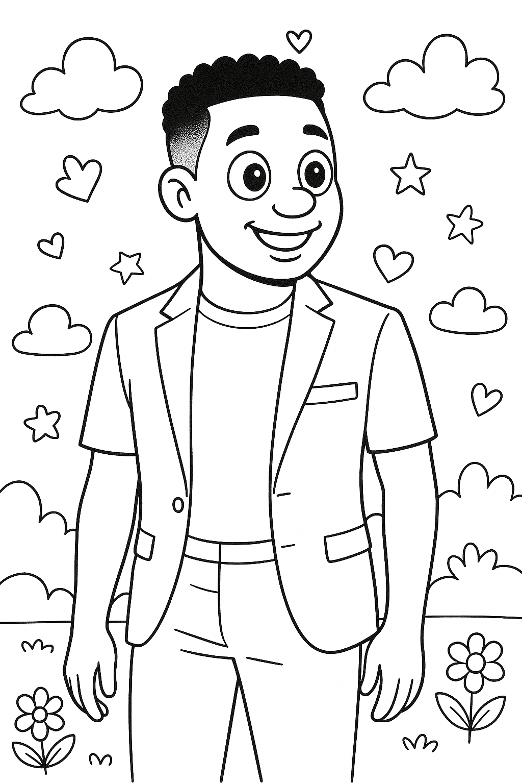 ameliore l'image de cette photo en le mettant en dessin animé