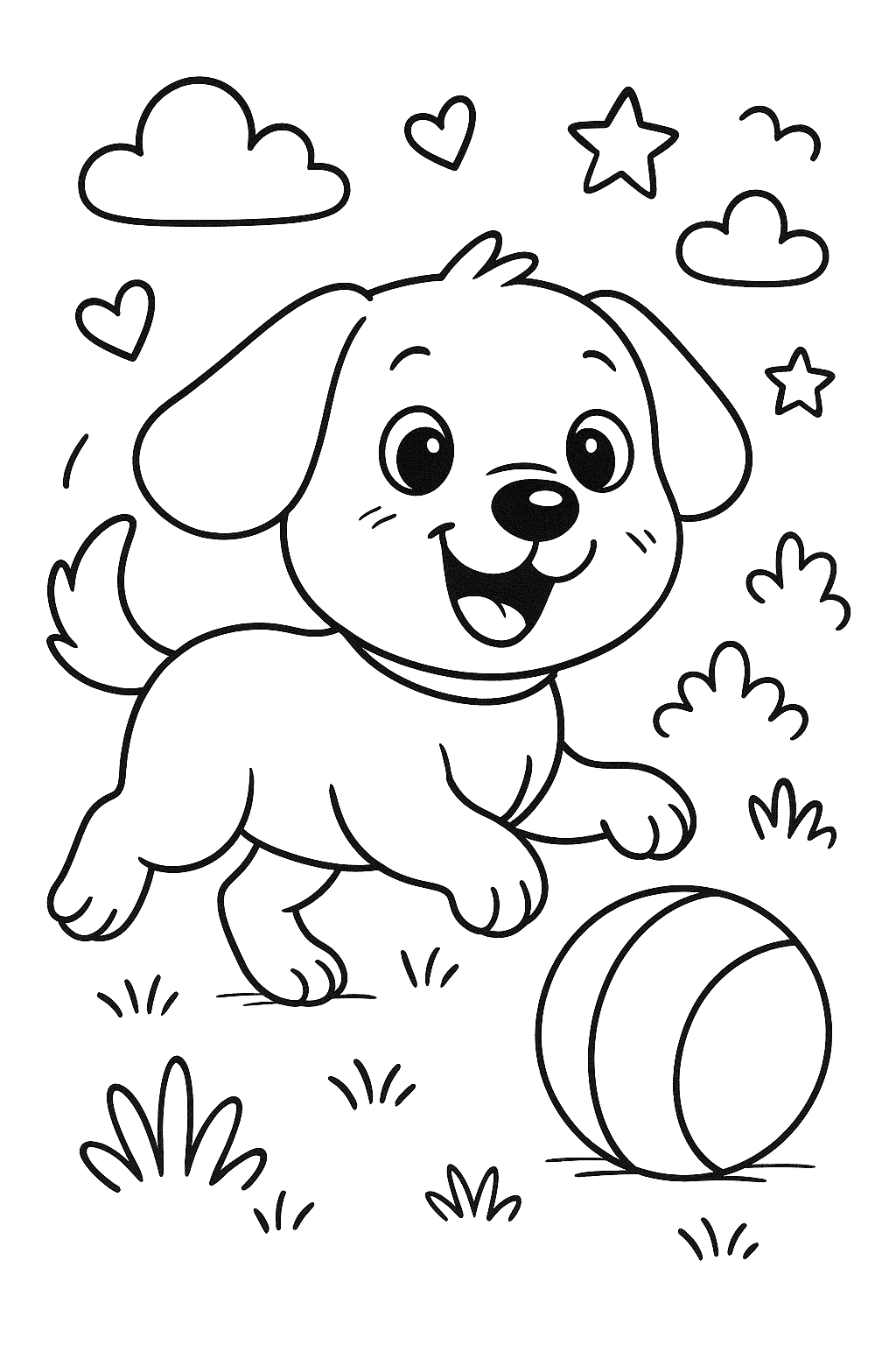 chien qui joue a la balle