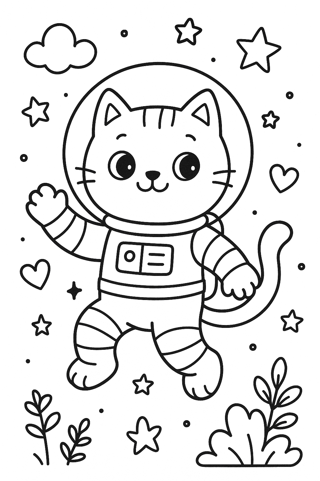 Un chat astronaute dans l’espace