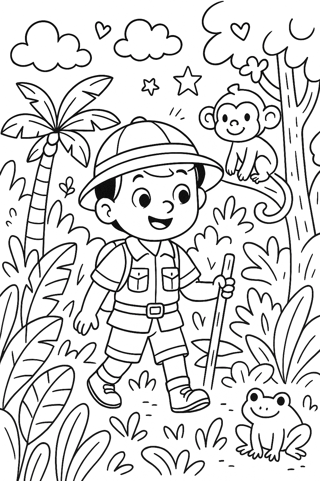 Un explorateur dans la jungle