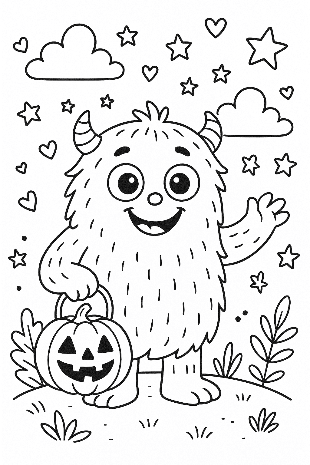 Un monstre gentil pour Halloween
