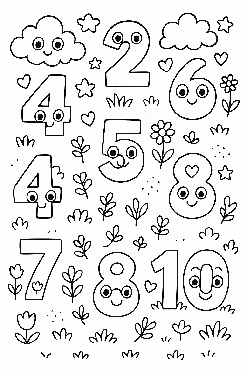 Les chiffres rigolos de 1 à 10