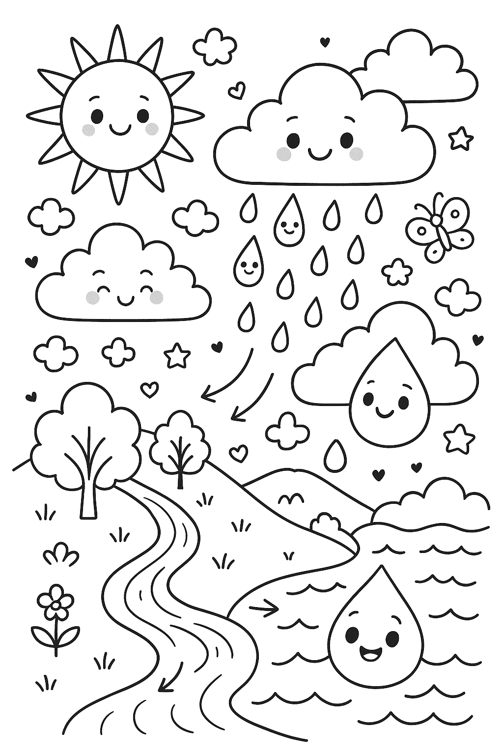 Le cycle de l’eau en dessin