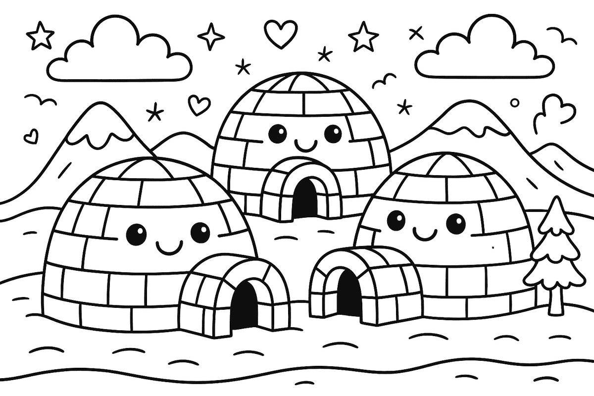 Un village igloo en Antarctique